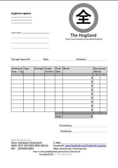 Hugiland Logistics storage proofs